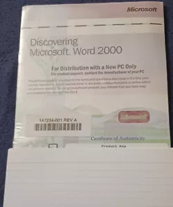 Microsoft Word 2000 Software with Disc & Licence (bulk/non-retail) - Picture 1 of 3
