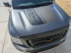 Hood Graphics Vinyl Decal Stripes Sticker For 2020-2022 Nissan Titan Pro 4x Sv - Picture 1 of 3