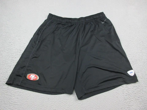 San Francisco 49ers Shorts Mens Adult Extra Large Black Athletic Casual Nike Cover