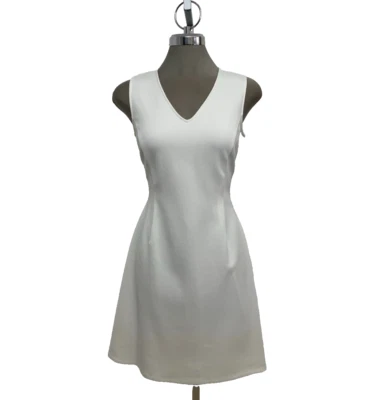 Vestido Blanco MARC NEW YORK ANDREW MARC Precioso Vestido Ajustado y Acampanado Para Mujer Talla 8 Foto 1 de 4