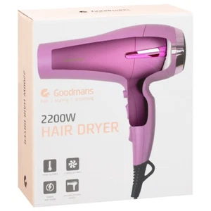 Secador de pelo Goodmans diseño elegante secador con 2 velocidades y 3 ajustes de calor 2200 W - rosa - Imagen 1 de 7