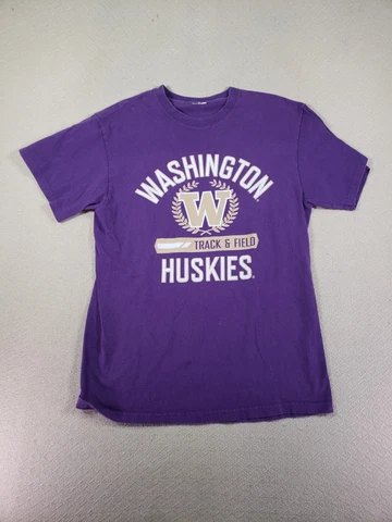 Washington Huskies Shirt Mens Small Track & Field NCAA Crew Neck Short Sleeve Cover