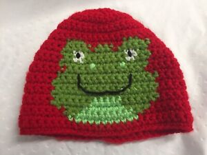 Toddlers Knit Frog Hat