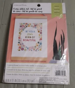 Dimensions Own Kind of Beautiful cross stitch kit NO WOOD STRIPS OR GLUE - Picture 1 of 2