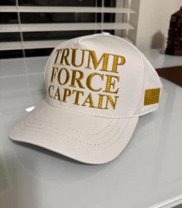 Official CaliFrame Trump Team Hat 2024 Edition Hat— Gold Thread Polyester White - Picture 1 of 3