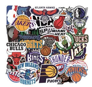 32 x NBA Basketball Stickers Basketball Team Stickers - Picture 1 of 5