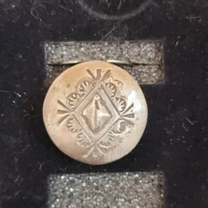 Sterling Silver Button Cover Indian Hand Made - Picture 1 of 1