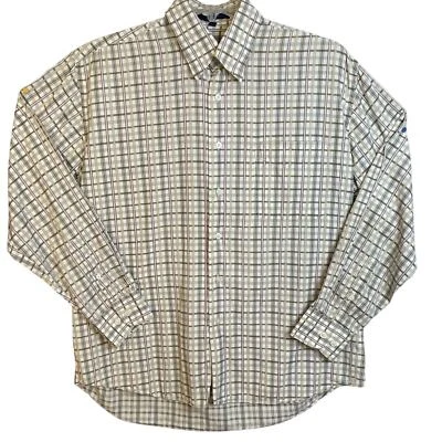 Camisa Alan River Talla L Manga Larga Verde Cuadros Bolsillo Frontal Manga Larga Informal Foto 1 de 4