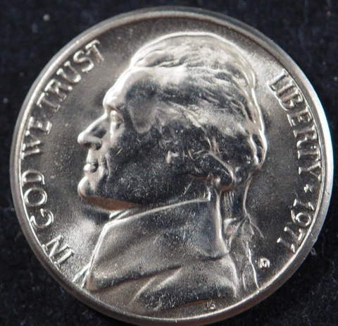 1971 D Jefferson Nickel 5 Cents (BU) Brilliant Uncirculated US Coin Cover