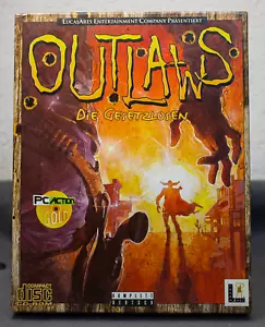 Outlaws - Los sin ley de LucasArts, shooter, embalaje original, raro, IBM PC-DOS CD - Imagen 1 de 5