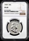 1959 Proof Franklin Silver Half Dollar certified PF 69 by NGC! sku 0-006