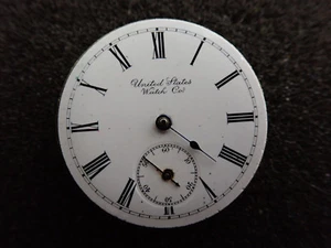 VINTAGE 0 SIZE UNITED STATES WATCH CO. H.C. POCKET WATCH MOVEMENT - RUNNING  - Picture 1 of 2