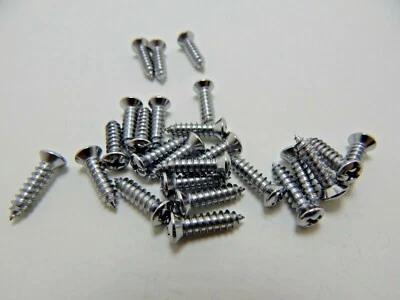 8 X 5/8 CROMO PHILLIPS OVALADO # 6 TORNILLOS DE AJUSTE DE CABEZA Foto 1 de 4