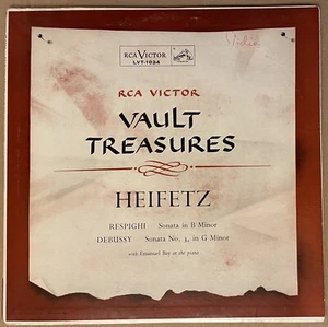 HEIFETZ - Vault Treasures: Resphighi / Debussy (Vinyl LP) RCA LVT-1034 - Imagen 1 de 1