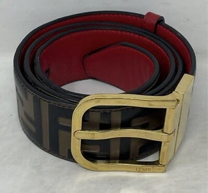 Authentic FENDI Brown/Black Adjustable Belt 40 inches  - Picture 1 of 10
