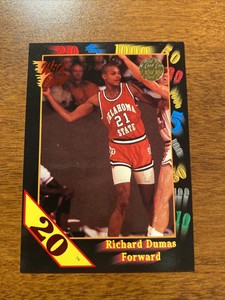 RICHARD DUMAS 1991-92 Wild Card NCAA 20 Stripe Parallel #39 Oklahoma State