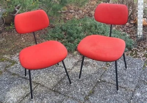 2x Vintage SE 68 Egon Eiermann Chair Hopsack Wilde Spieth Stuhl Rot 1979 - Bild 1 von 9