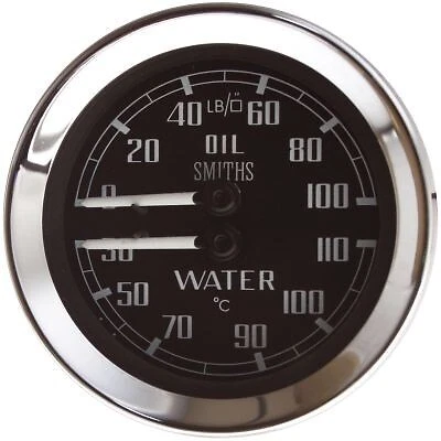 Smiths Mechanical Water Temp/Oil Pressure Dual Gauge 52mm 78" / 198cm Capillary - Image 1 of 1