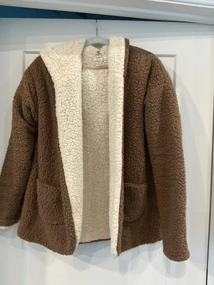 Ya Los Angeles Teddy Bear Sherpa Hooded Jacket, Size Medium - Image 1 of 4