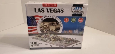 Rompecabezas The City of Las Vegas History Over Time 4D Cityscape Time nuevo sellado Foto 1 de 4