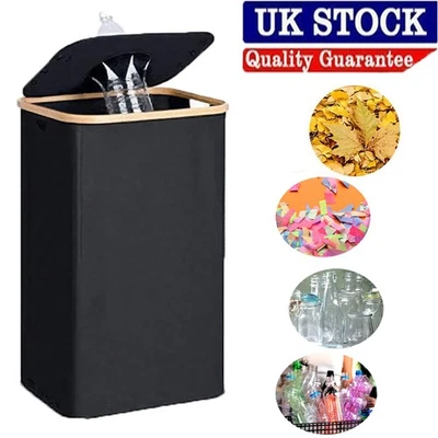 100L Large Recycling Bin Rubbish Dustbin Recycle Waste Kitchen Outdoor NEW. - Image 1 of 4
