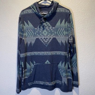 Moletom com capuz Urban Pipeline leve feminino GG azul verde - Imagem 1 de 4