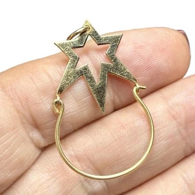 Colgante LUX Vintage Oro 14k Estrella Ráfaga Dije, Años 80 Foto 1 de 4