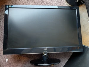 AOC 2330V Piano-black  23" Widescreen 30000:1 Full HD 1080P LCD Monitor w/ POWER - Picture 1 of 3