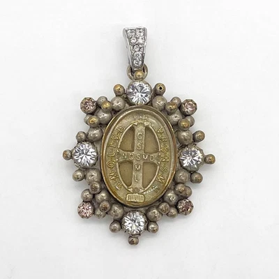 Colgante ovalado claustro San Benito VSA vírgenes santos y ángeles Foto 1 de 3