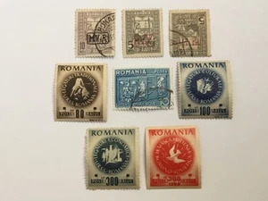 old stamps ROMANIA x 8 - Picture 1 of 2