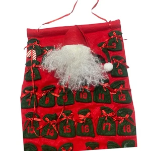 Vintage Christmas Santa Advent Calendar Complete Candy Cane Countdown - Picture 1 of 8