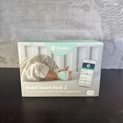 Monitor de frecuencia cardíaca y oxígeno Owlet Smart Sock 2 para bebé con calcetines LEER** Foto 1 de 4