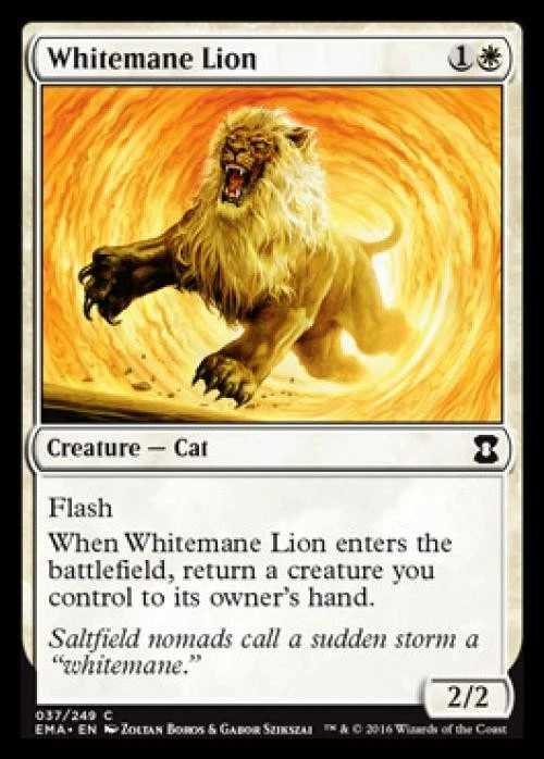 Whitemane Lion -Foil Medium Play MTG Eternal Masters - Image 1 of 1