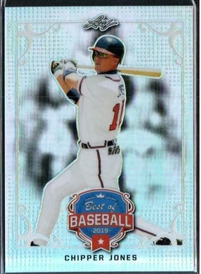2019 Leaf Best of Baseball Silver Prizm #BB-02 Chipper Jones - Image 1 of 2