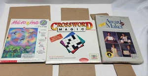 Apple II IIGS IIe IIc II+ Game Lot Crossword Magic Microzine Jr Award Maker Plus - Picture 1 of 24