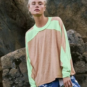 Top Free People Movement taglia XS oversize tutto verde marrone atletico attivo - Foto 1 di 12