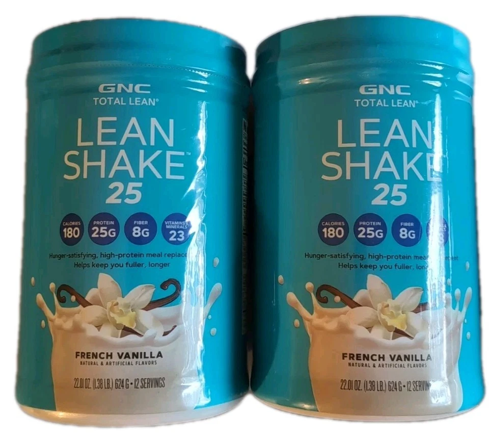 GNC Total Lean Shake 25 Burn French Vanilla 22oz BB 06/12/2025