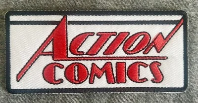 СУПЕРМЕН вышитая нашивка ACTION COMICS шитье железа Бэтмен супер героев - Изображение 1 из 2