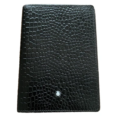 Montblanc x Qatar Airways Portapasaporte Estuche para Pasaporte Negro Marrón Oscuro Cuero  Foto 1 de 4