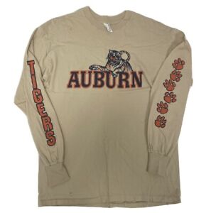 Vtg 80's NCAA Auburn University AU TIGERS Ultra Soft Long Sleeve College T Shirt