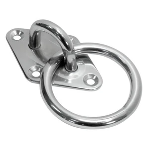 Diamant Augplatte mit Ring A2 Edelstahl 5 6 8 mm Terrassenplatte Pad Auge - Bild 1 von 3