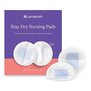 Lansinoh Stay Dry Disposable Nursing Pads, Soft and Super Absorbent Breast Pads. - Picture 1 of 7