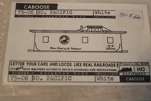 HO Scale Walthers, Northern Pacific Caboose Decal Set, #75-06 White - Picture 1 of 3