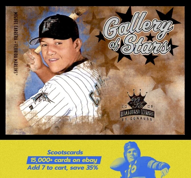 2005 Donruss Diamond Kings Miguel Cabrera Gallery of Stars card #GS-22 Marlins - Image 1 of 2