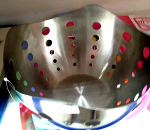 Silver Stainless Steel Fruit Basket, Round Bread Basket 1 Piece - Picture 1 of 5