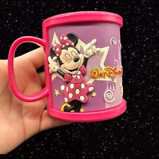Disney Pink Minnie Mouse Drinking Mug Walt Disney World Cup 3.5”T 3”W