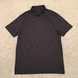 Champion Shirt Mens Large Black Heather Short Sleeve Polo - Picture 1 of 9