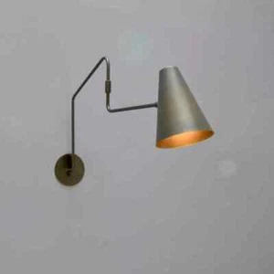 Wall Light Swing Sconce Italian Brass Lamp Mid Century Adjustable Wall Lamp - Picture 1 of 7