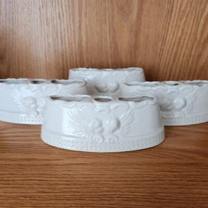 Dresden Porcelain Cherub Candle Flower Holder Centerpiece Germany 1960s Set of 4 - Picture 1 of 20