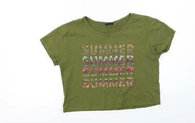 M&Co Girls Green Cotton blend T-Shirt Size 13 Years - Image 1 of 4